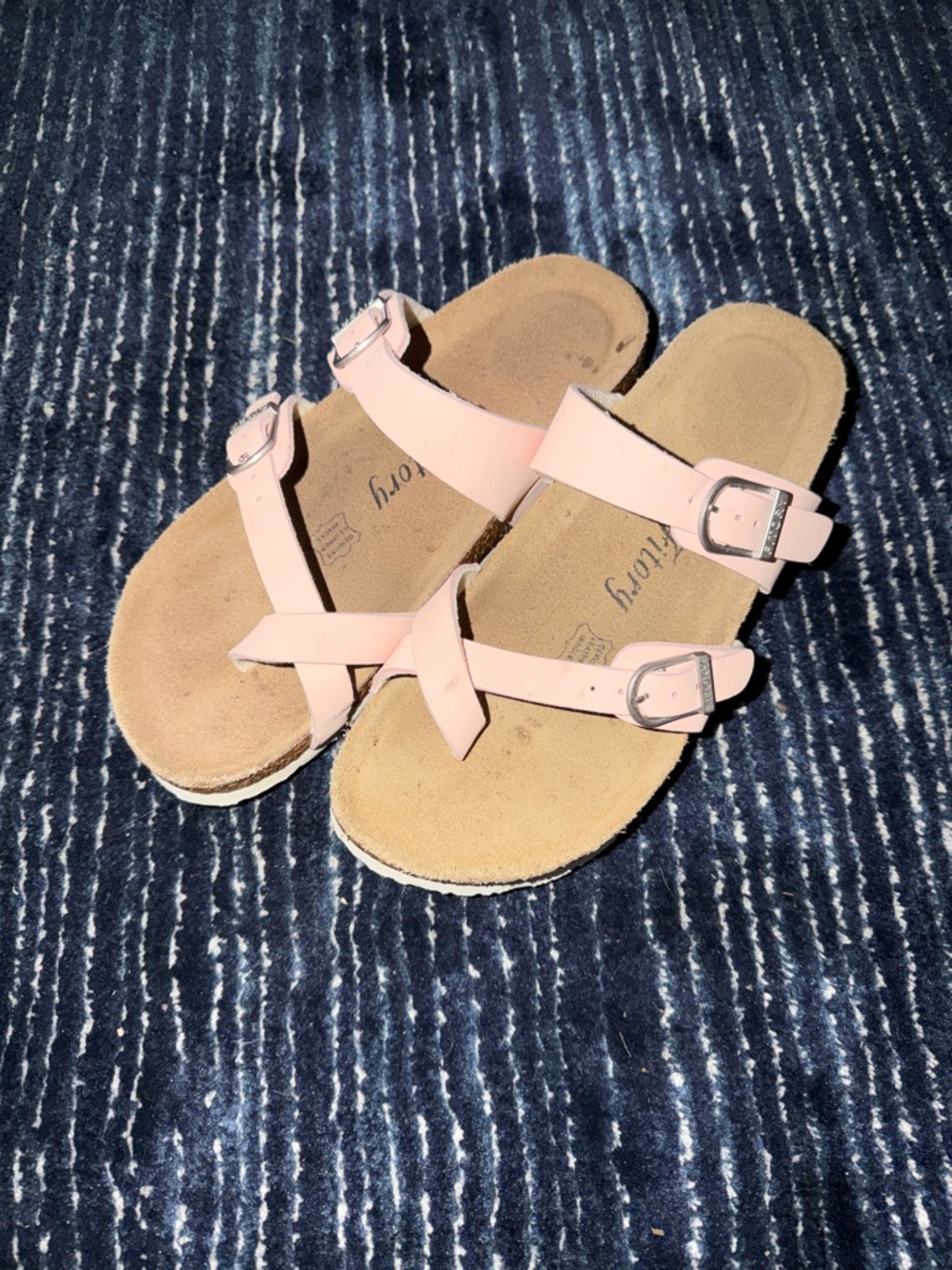 Light Pink Buckle Strap Sandals